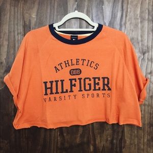 Cropped Tommy Hilfiger Varsity Tee